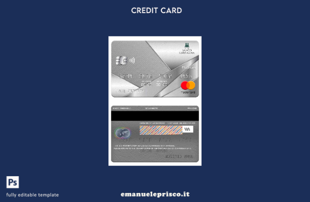 modello di platino mastercard banca Portogallo Banco Carregosa stile verificato